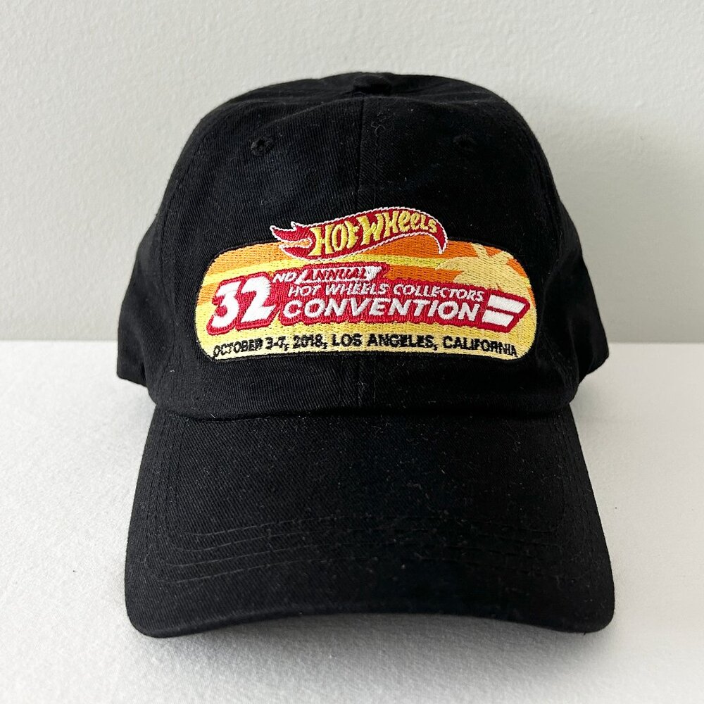 2018 HOT WHEELS 32nd Annual Convention Cap Black Cotton Hat Adjustable Strapback
